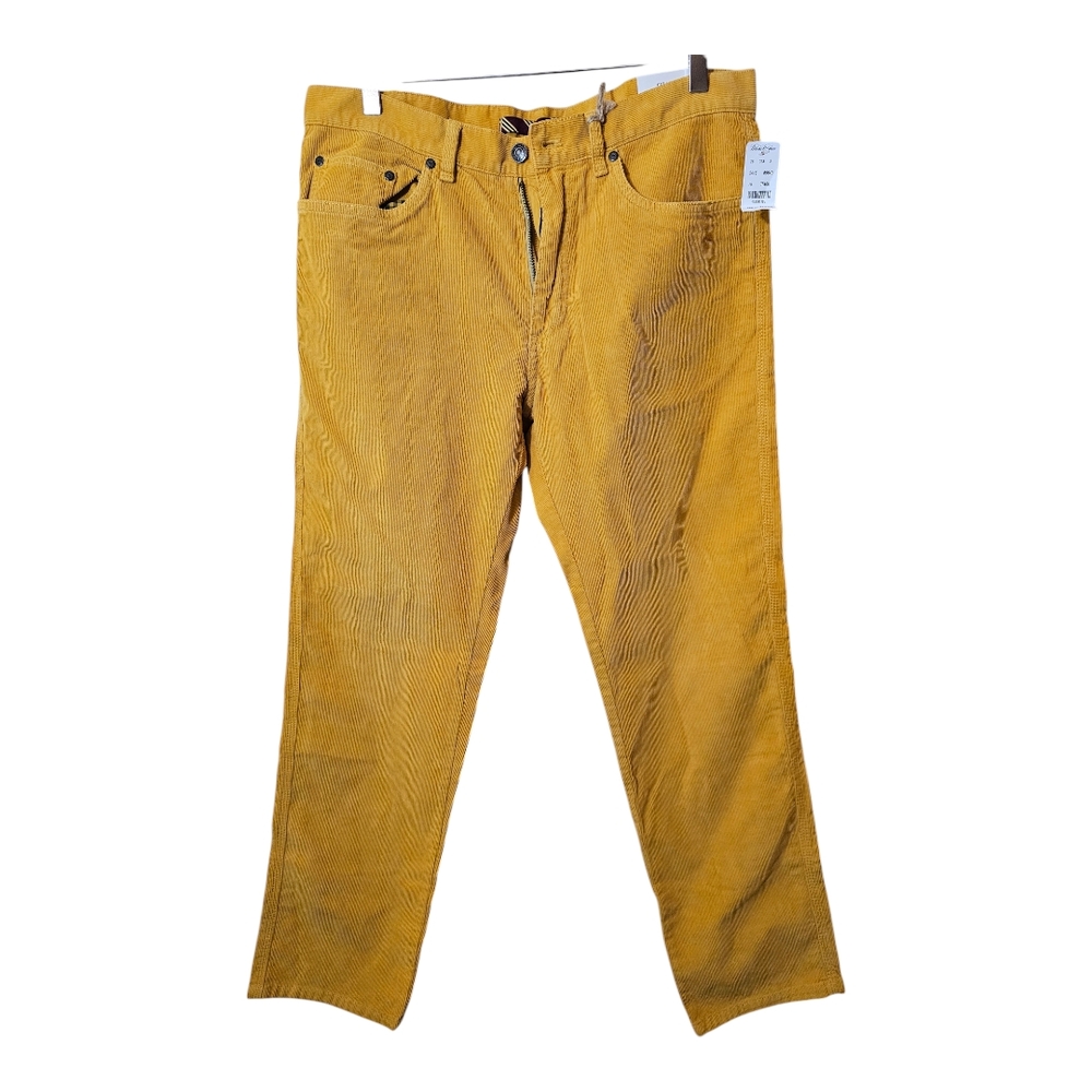 NWT Brooks Brothers Men's Corduroy Pants : Mustard/Gold : W34 L30